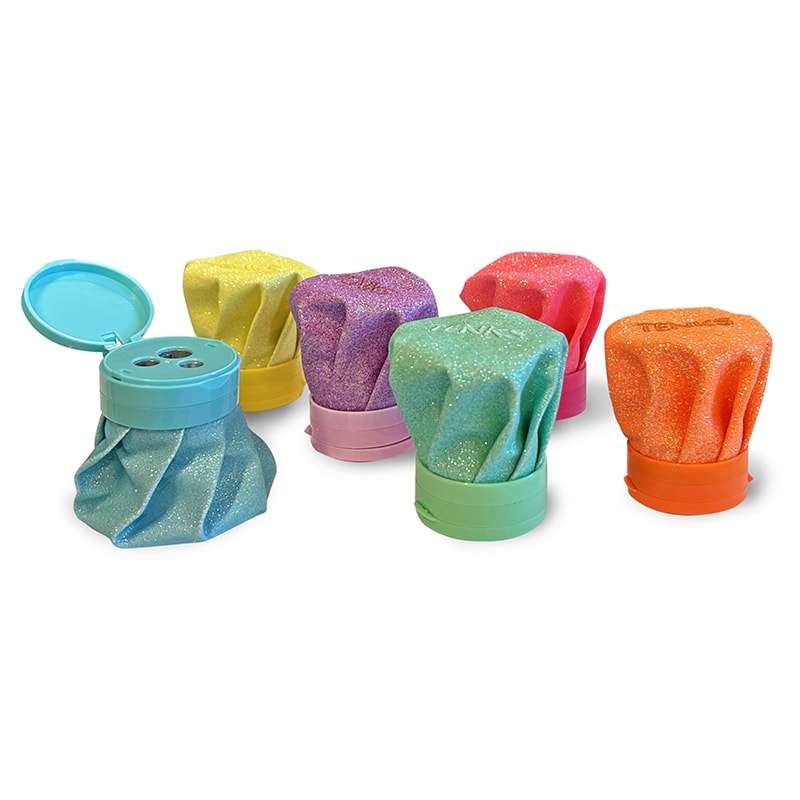 Sharpener Arda W/Container Tenks Glitter Trio Tek02Sc
