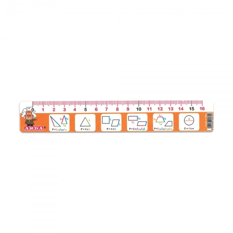 Ruler Arda Mathematics 16Cm  Made In Italy