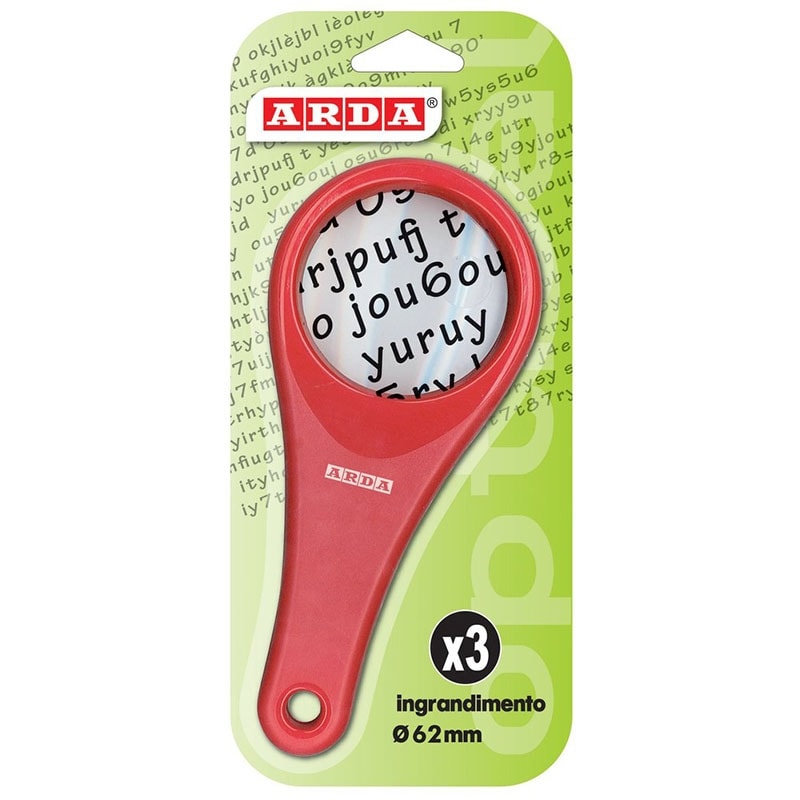 Magnifier Arda Plastic Lens 62 Mm Blister 629