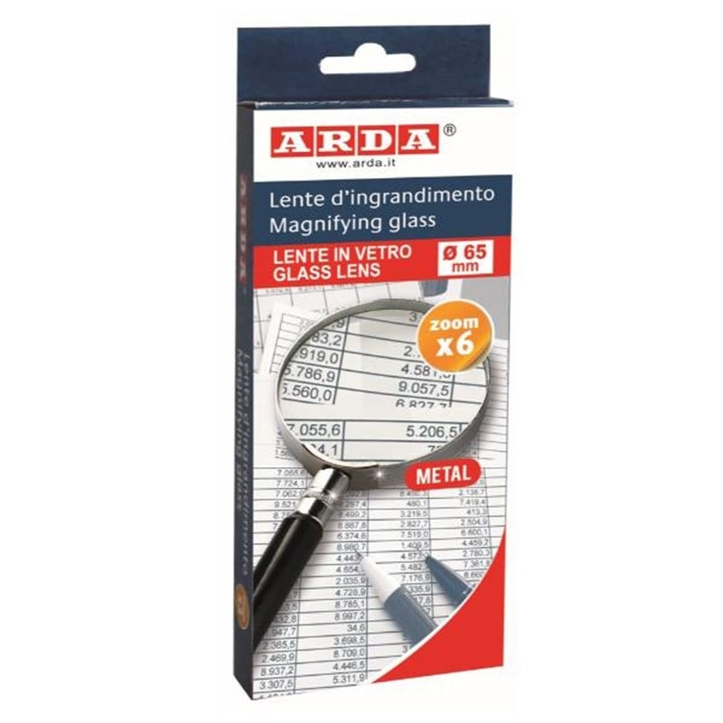 Magnifier Arda Optical Glass Lens 65 Mm Paper Box 633