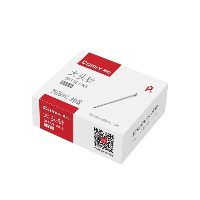 Office Pin Comix 24Mm 50Gr Silver B3536