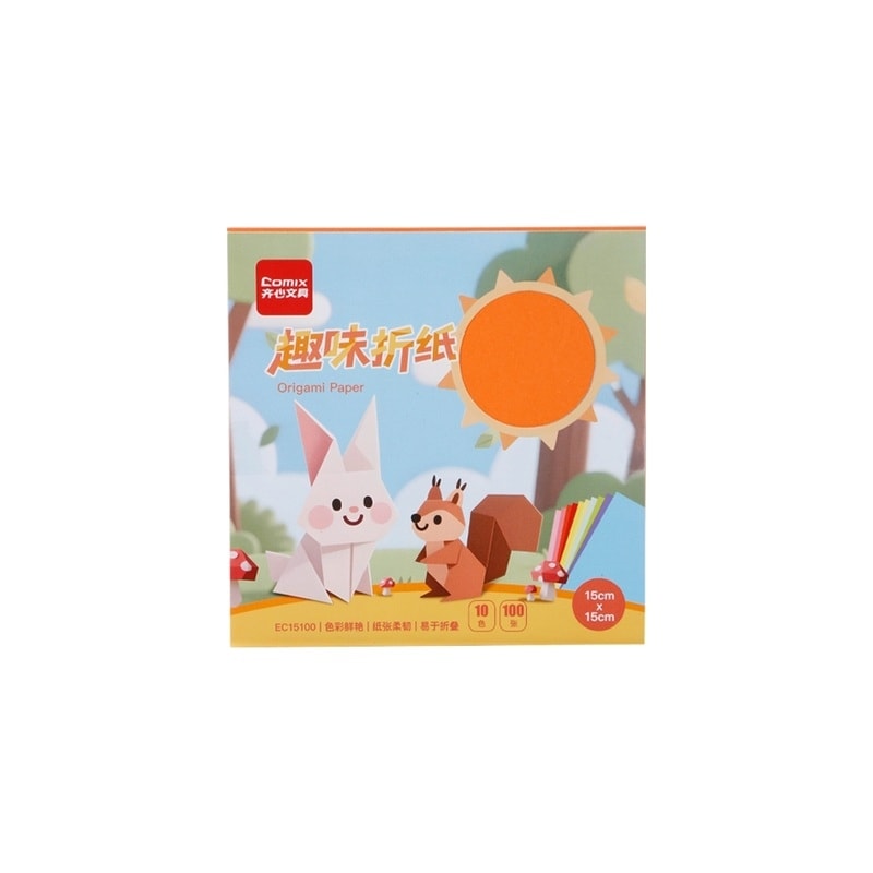 Origami Paper Comix 150X150 10 Colors 100 Sheets Ec15100