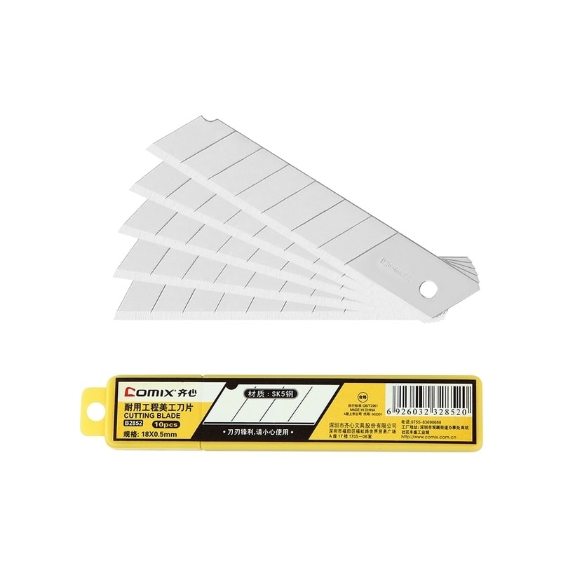 Cutter Blade Comix 18Mm Large 10/Pack Silver B2852