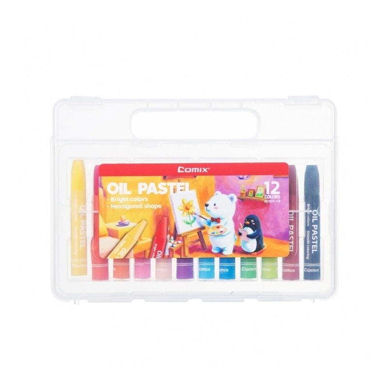 Oil Pastel Comix Easy Stick 12/Pack Ec201-12
