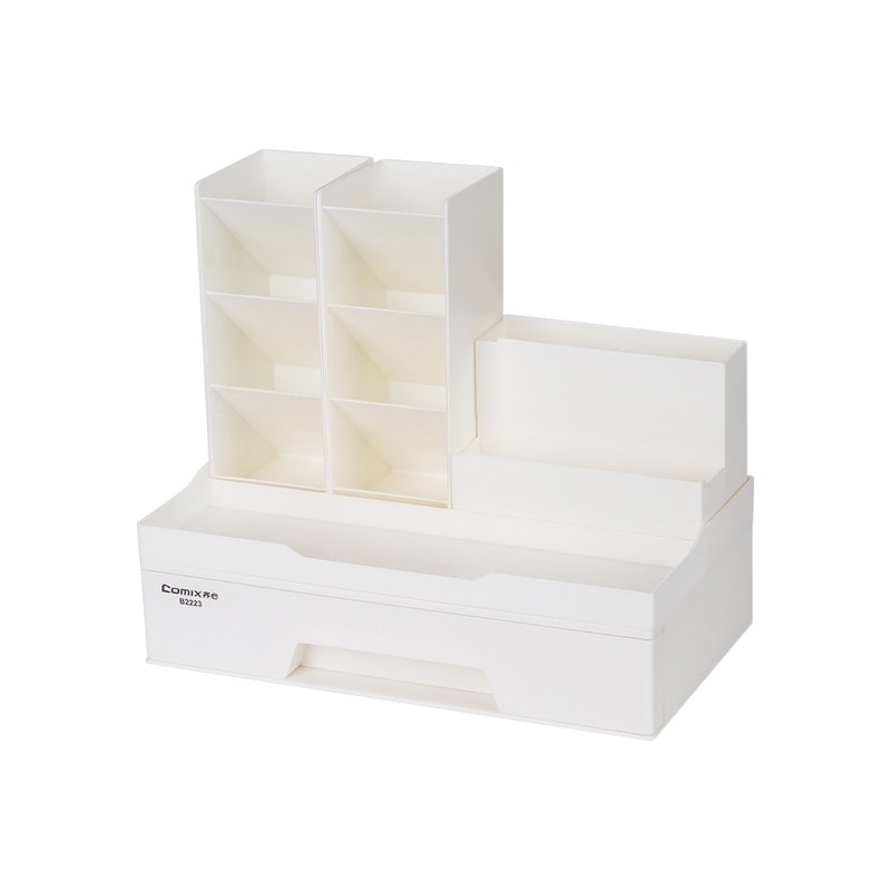 Desk Organizer Comix Multifunctional 245X144X220 White B2223