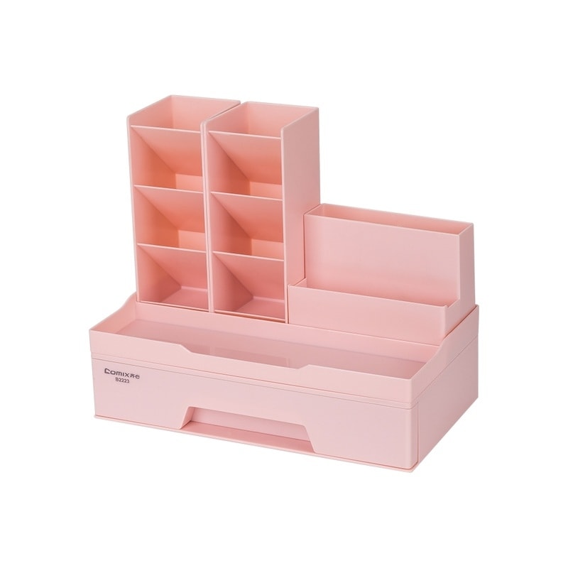Desk Organizer Comix Multifunctional 245X144X220 Pink B2223