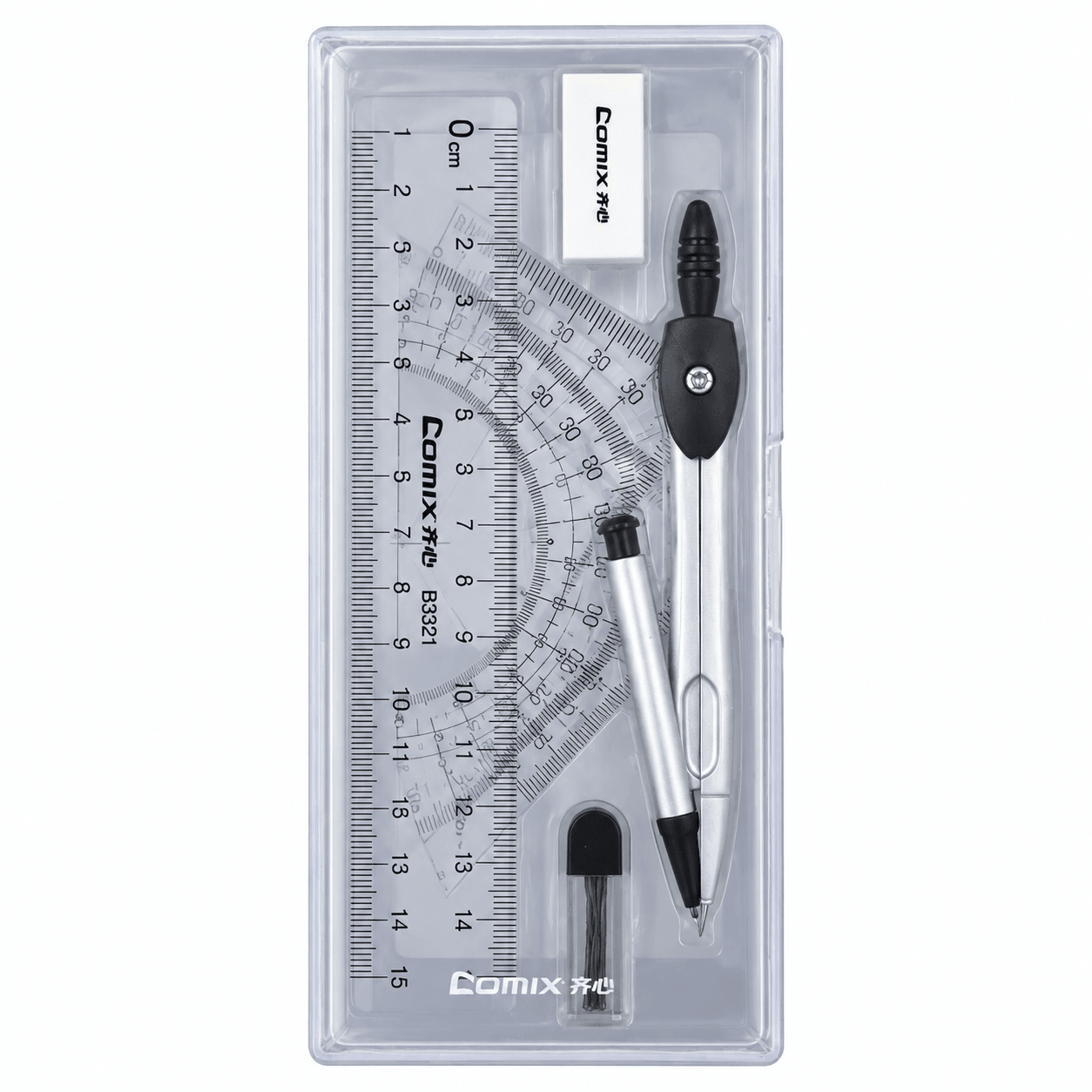 Geometric Set Comix Metal 7/Pack Compass B3261