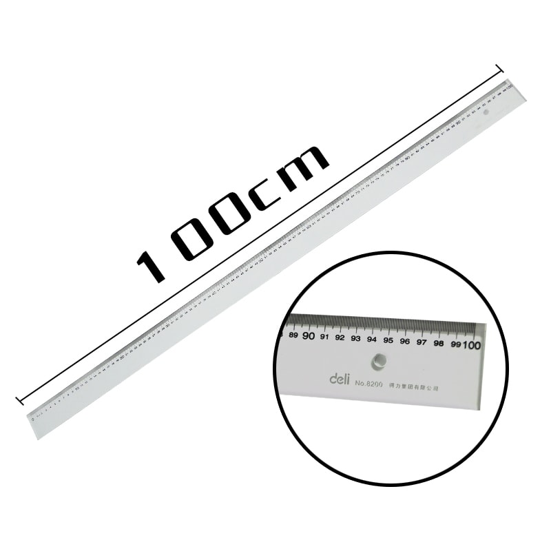 Ruler Deli Acrylic 100Cm Multi Functional 8200