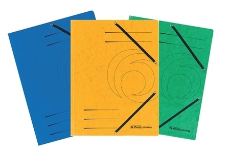 Folder W/3 Flaps And Elastic Herlitz Colorspan A4 Red 10843902