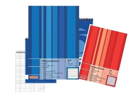 Writing Pad Herlitz A4 Squared 100Sh Punched 733436