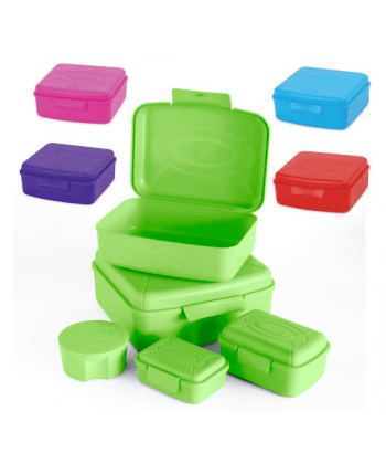 Lunch Box Mintra 5Pcs Round(2L+1.4L+400Ml+150Ml) Square 150Ml 400010601