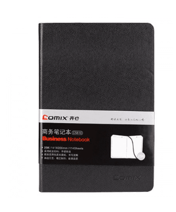 Notebook Comix 141X206Mm Ruled 114Sh Hard Cover Black C5810