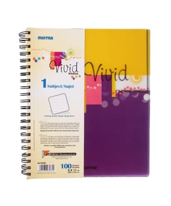 Notebook Mintra 23X27.9 Seyes 1Sub 100Sh Spiral Vivid 93083