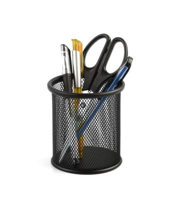 Pen Holder Comix Round Metal Small Holes Black B2259