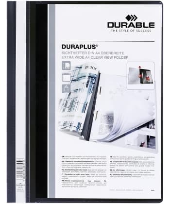 Report Cover Durable Duraplus Pvc A4 Clear Pocket 2579