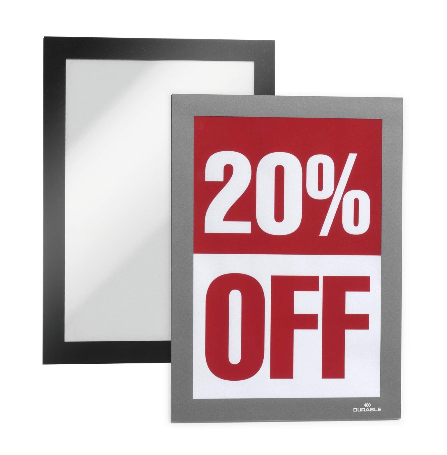 Sign Holder Durable Wall Magaframe A3 2/Pack Silver 4873-23