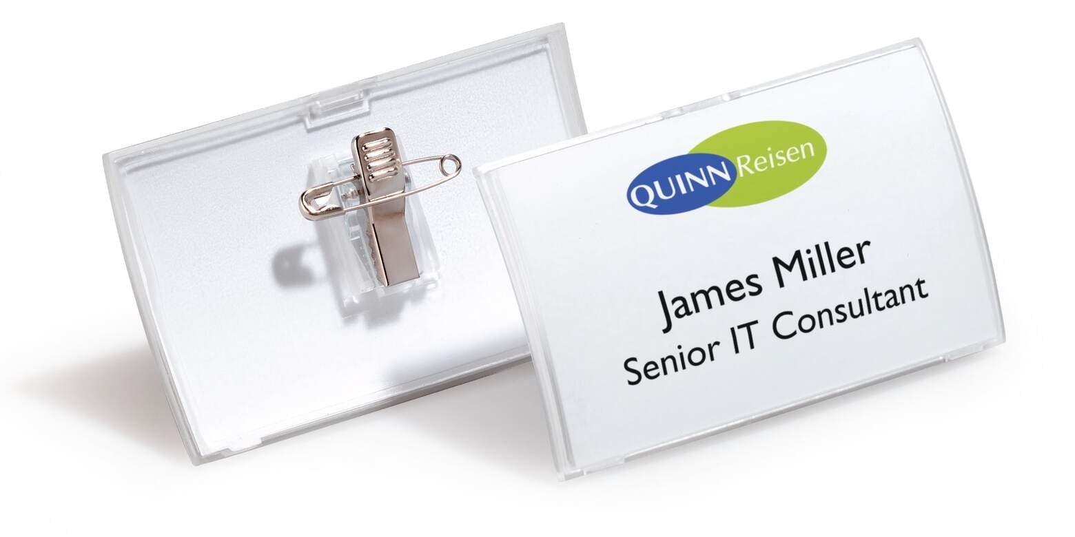 Name Badge Durable 54X90Mm Combi Clip 1Pc 8214-19