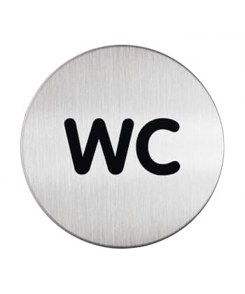 Message Sign Durable Pictogram 83Mm Round Stainless Steel Wc 4907-23