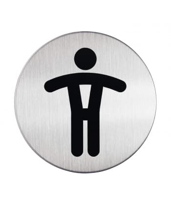 Message Sign Durable Pictogram 83Mm Round Stainless Steel Wc Men 4905-23
