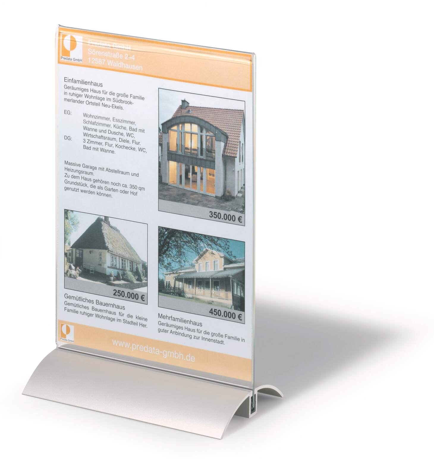 Sign Holder Durable Desktop A5 Presenter 8588-19