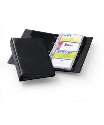 Business Card Album Durable Visifix Binder 96 Cards Black 2441-01