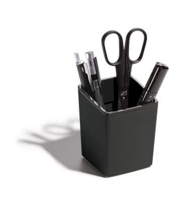 Pen Holder Durable Varicolor Squared Charcoal 7614-58