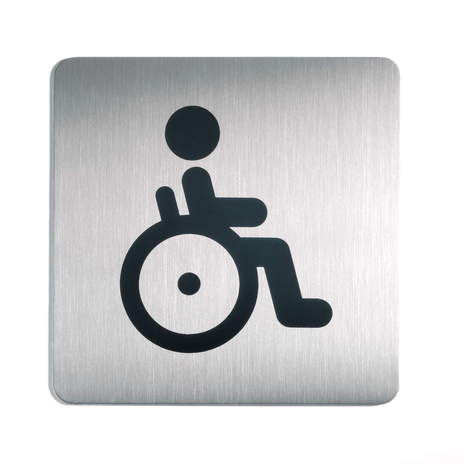 Message Sign Durable Pictogram 150X150Mm Square Stainless Steel Wc 4959-23