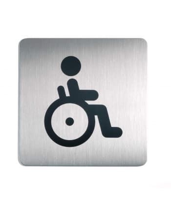 Message Sign Durable Pictogram 150X150Mm Square Stainless Steel Wc 4959-23