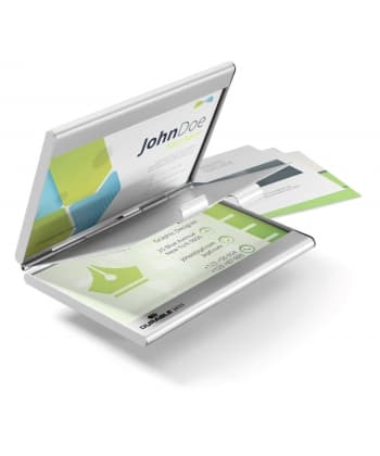 Card Case Durable Duo 20 Cards Silver 2433-23