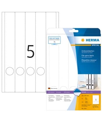 Label Herma Super Print A4 25Sh/Pack 38.0X297Mm L.Grey 5130