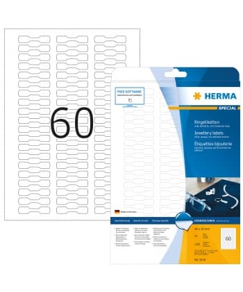 Label Herma Super Print A4 25Sh/Pack 49X10Mm Jewellery White 5116