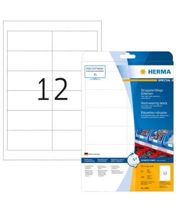 Label Herma Super Print A4 25Sh/Pack 96.5X42.3Mm Polyester 4692