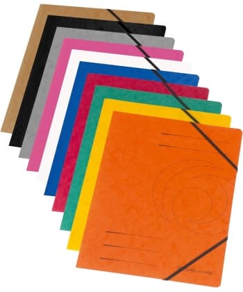 Folder W/3 Flaps And Elastic Herlitz Colorspan A4