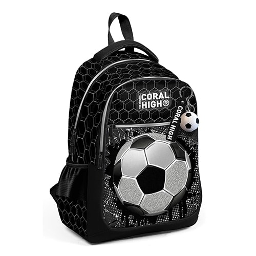 Backpack Football Black Coral High Large