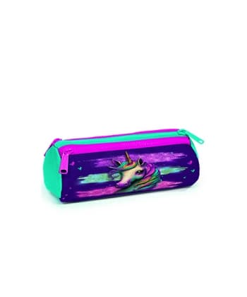 Pencil Case Unicorn Balloons Triangular Coral High