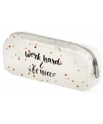 Silicone toiletry bag Miquelrius Back2Fun - Work Hard & Be Nice