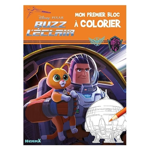 Disney Pixar Buzz l'Eclair - Mon premier bloc à colorier