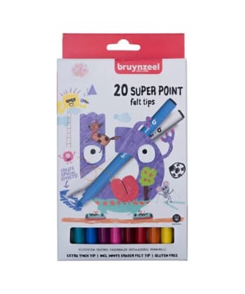 Super Point felt tip set Bruynzeel | 20 colours