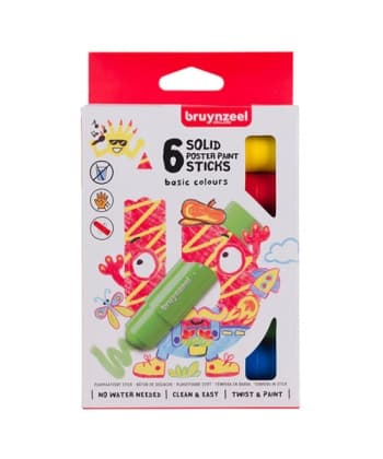 Poster paint stick set Basic Bruynzeel| 6 colours