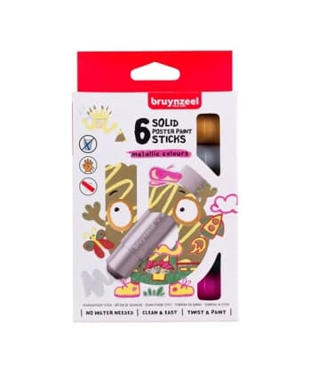 Bruynzeel Poster paint stick set Metallic | 6 colours