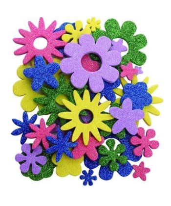 Flowers Glitter Shapes Foam
