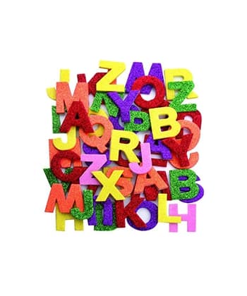 Letters Glitter Shapes Foam
