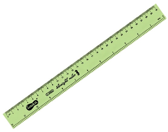 Ruler Flexoffice Plastic 30Cm 12Inches Transparent Green Sr-03
