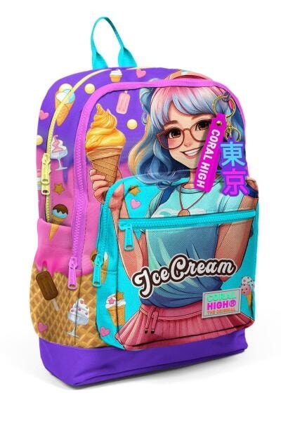 Backpack Coral High Kids Ice Cream Girl Large 2 Comp. 23773