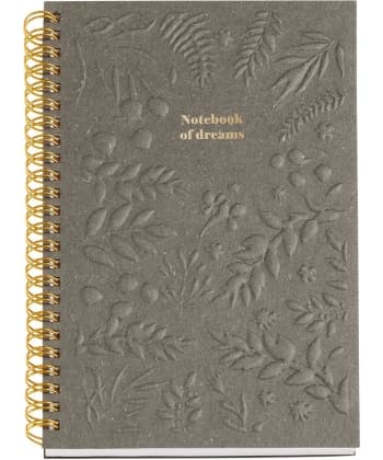 Notebook Mr British Bloom Engraved Grey