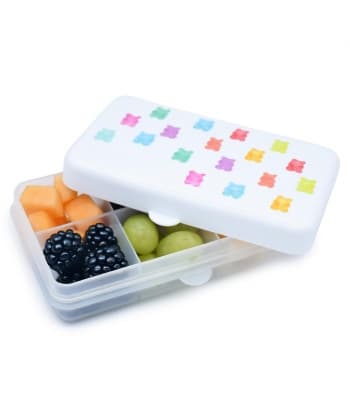 Melii Snackle Box Mini 6 Compartment GUMMY WHITE