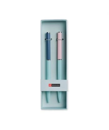 Pen Ballpoint Mr Thin Pink & Blue