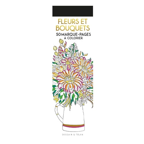 50 Marque-Pages A Colorier - Fleurs Et Bouquets