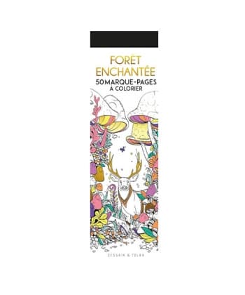 50 Marque-Pages A Colorier - Foret Enchantee
