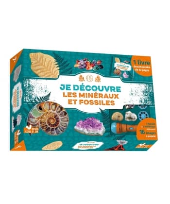 Je Decouvre Les Mineraux Et Fossiles - Coffret Avec Lampe Et Kit Excavation